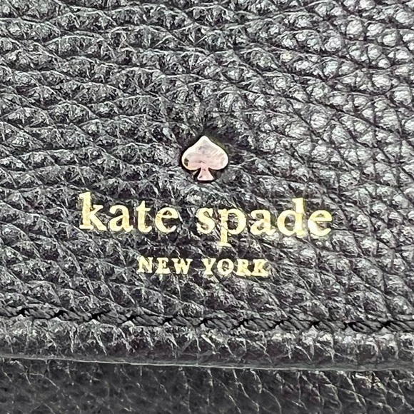 Kate Spade Black Pebbled Leather Crossbody Bag GUC - Picture 2 of 16